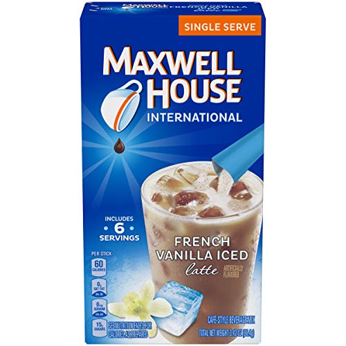 Maxwell House International Cafe French Vanilla Instant Iced Coffee (48 Count, 8 Packs of 6)