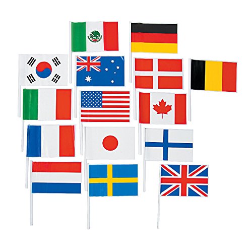 Flags of All Nations, International Flags - 72 flags for Party Decorations, School Events, Cultural Studies