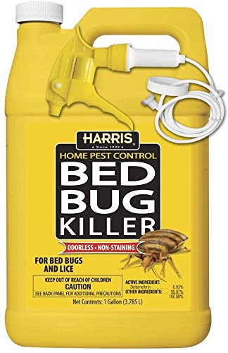 Book Cover HARRIS Bed Bug Killer, Liquid Spray with Odorless and Non-Staining Formula (Gallon)