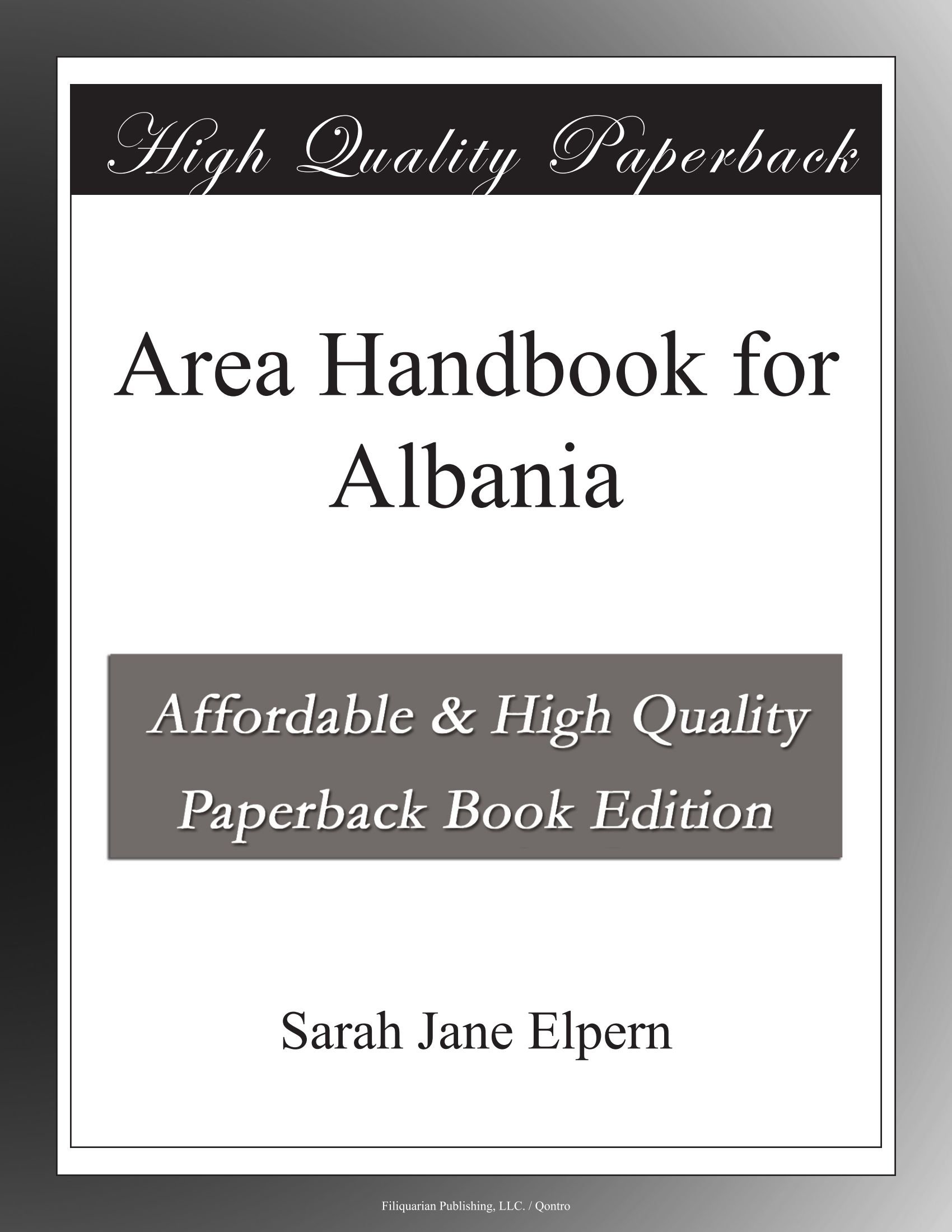 Area Handbook for Albania