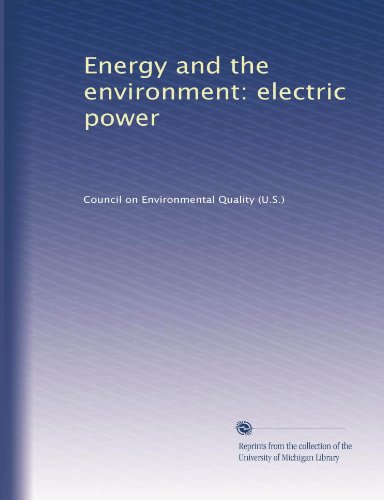Energy and the environment: electric power