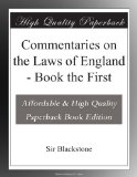 Commentaries on the Laws of England - Book the First
