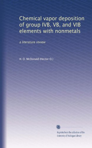Chemical vapor deposition of group IVB, VB, and VIB elements with nonmetals: a literature review