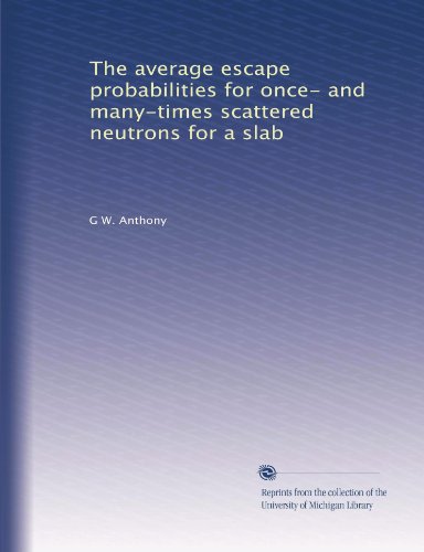 The average escape probabilities for once- and many-times scattered neutrons for a slab
