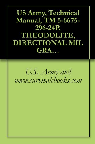 US Army, Technical Manual, TM 5-6675-296-24P, THEODOLITE, DIRECTIONAL MIL GRADUATION, 5.9-INCH LONG TELESCOPE, DETACHABLE TRIBRACH W/ACCESSORIES AND TRIPOD
