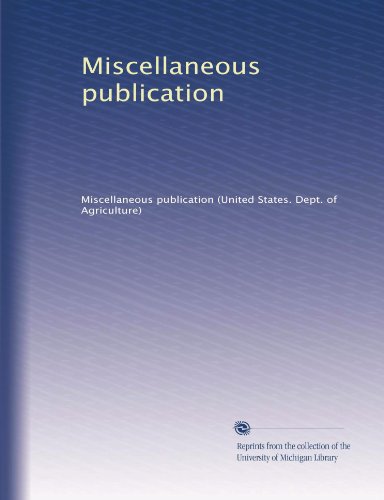 Miscellaneous publication (Volume 229)