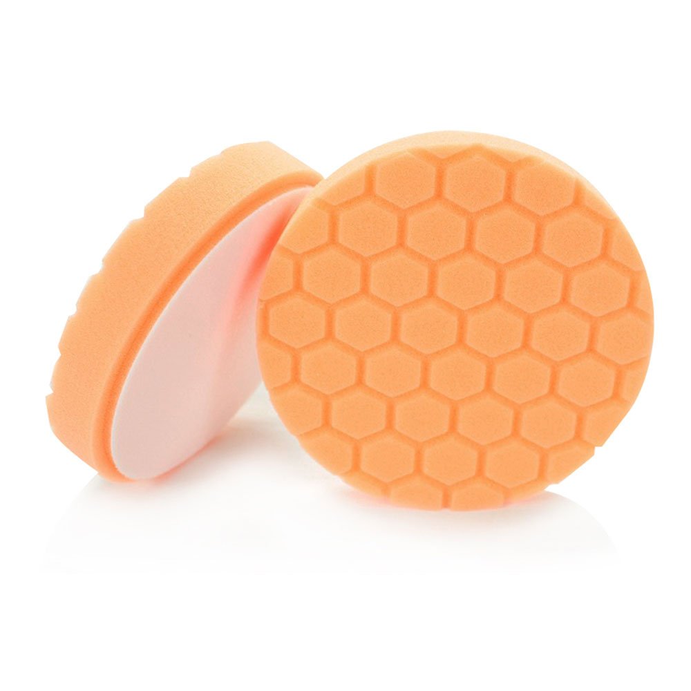 Chemical Guys BUFX_102_HEX4 Hex-Logic Medium-Heavy Cutting Pad, Orange (4.5 Inch Pad made for 4 Inch backing plates), 1 Pad Included 4 Inch Medium-Heavy Cutting Pad