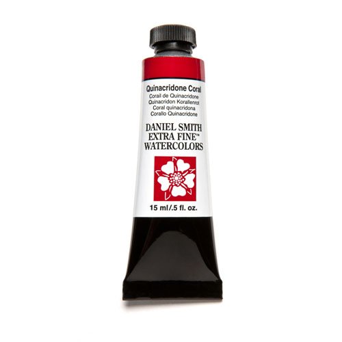 DANIEL SMITH Extra Fine Watercolor Paint, 15ml Tube, Quinacridone Coral, 284600088