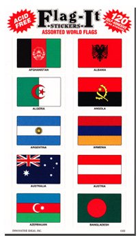 Book Cover World Nations - Country Stickers (120 Pack)