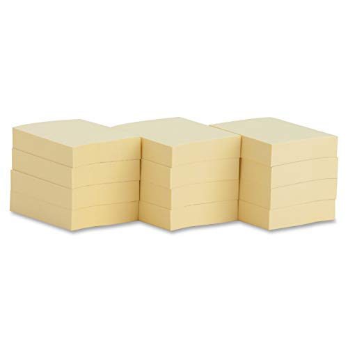 Business Source Yellow Repositionable Adhesive Notes - 1.88" x 1.38 (36610)