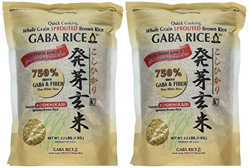 Book Cover Koshihikari Premium Sprouted Brown Gaba Rice, 2.2 Pound (Pack of 4)