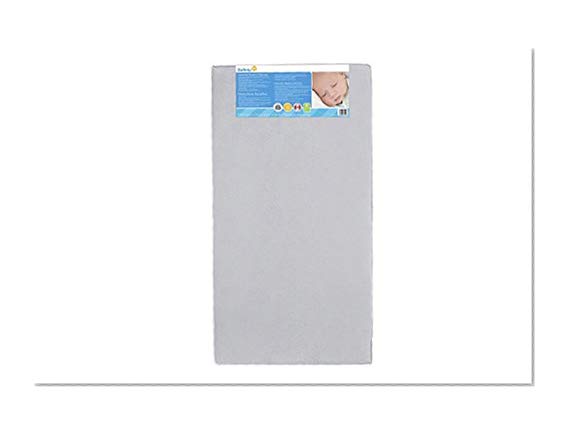 Safety 1st Heavenly Dreams White Crib & Toddler Bed Mattress for Baby & Toddler, Water Resistant, Lightweight, Hypoallergenic, Green Guard Gold Certified