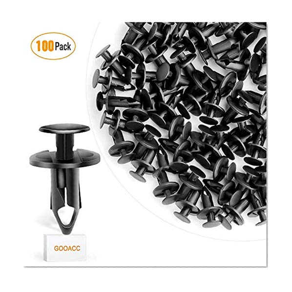 GOOACC Nylon Bumper Fastener Rivet Clips GM 21030249 Ford N807389S Automotive Furniture Assembly Expansion Screws Kit Auto Body Clips 8mm - 100PCS