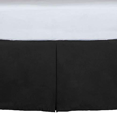 Book Cover Tailored Crib Dust Ruffle 15 inches Long, Black