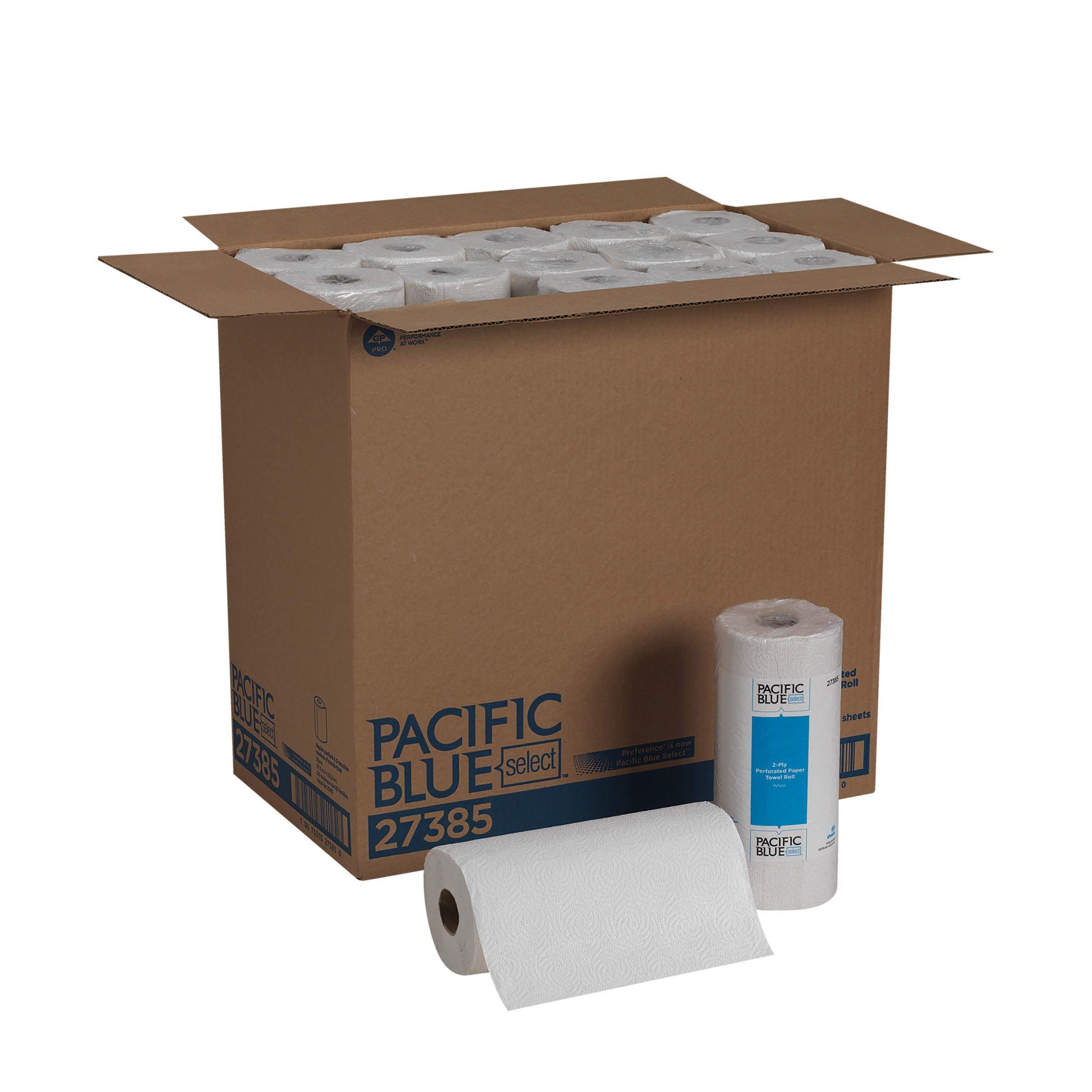 Book Cover Pacific Blue Select 2-Ply Perforated Paper Towel Rolls by GP PRO (Georgia-Pacific), 27385, 85 Sheets Per Roll, 30 Rolls Per Case