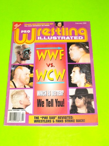 WWF vs WCW, Sting, Yokozuna, Vader, Razor Ramon, Dusty Rhodes, Undertaker (Pro Wrestling Illustrated Magazine - February 1994)