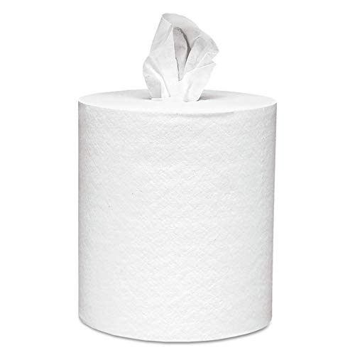 Scott Essential Roll Control Center Pull Paper Towels (01032) with Fast-Drying Absorbency Pockets, Perforated Full-Sized Hand Paper Towels, White (6 Rolls per Case, 4,200 Sheets Total)
