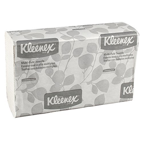 Book Cover Kleenex 02046 Multi-Fold Paper Towels, Convenience, 9 1/5x9 2/5, White, 150 per Pack (Case of 8 Packs)