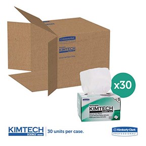 Kimtech 34120 Kimwipes Delicate Task Wipers, 1-Ply, 4 2/5 x 8 2/5, 280 per Box (Case of 30 Boxes)