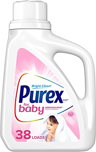 Book Cover Purex Baby Liquid Laundry Detergent, 50 oz,33 loads, (Pack of 2)