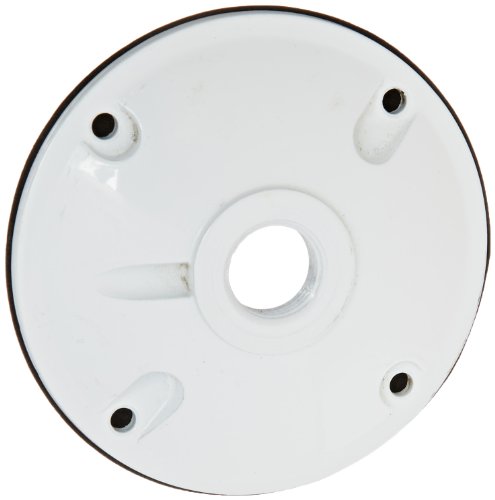 RAB Lighting XC1W Heavy Duty Weatherproof Round Cover, Aluminum, 1/2" Hole Size, 4" Diameter, White