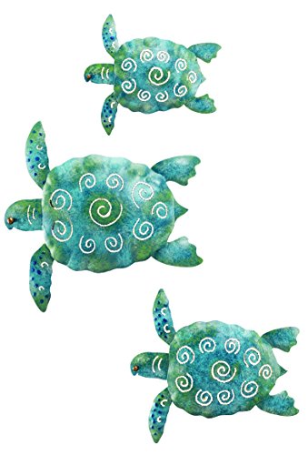 Book Cover Regal Art and Gift S599 Sea Turtle Wall Decor, Set of 3, Blue/Green