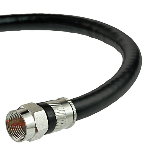 Mediabridge Coaxial Cable (15 Feet) with F-Male Connectors - Tri-Shield CL2 RG6 - Removable EZ Grip Caps ( CJ15-6BF-N1 )