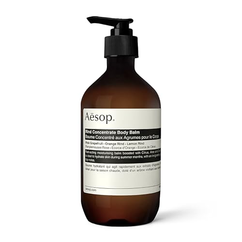 Aesop Rind Concentrate Body Balm - Lightweight, Fast-Absorbing Hydration with Pink Grapefruit, Orange Rind, Lemon Rind, Aloe Vera & Nut Oils - Bright Citrus Fresh Scent - 500 mL / 16.9 fl oz