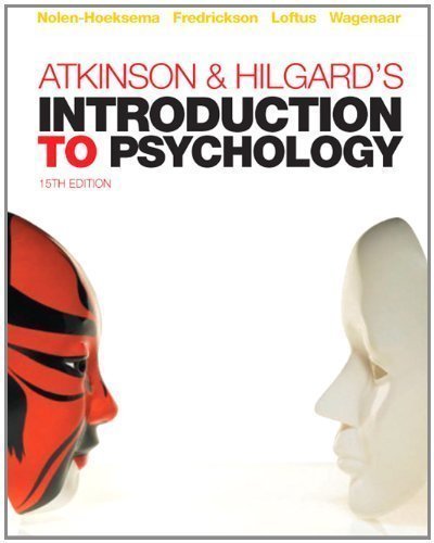 Atkinson & Hilgard`s Introduction to Psychology 15th EDITION