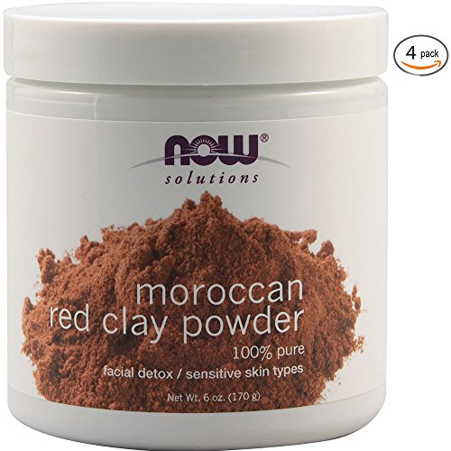 Now Foods Red Clay Powder Moroccan - 6 oz. 4 Pack