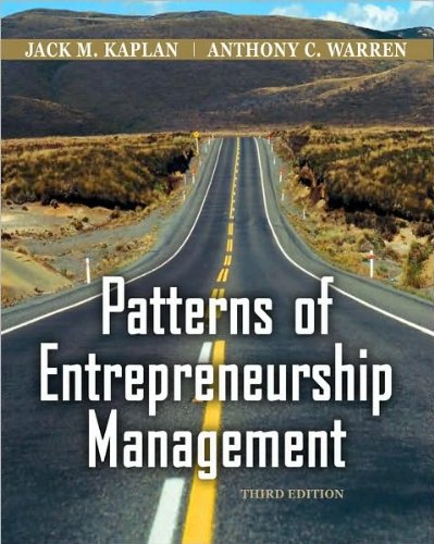 Patterns of Entrepreneurship Management (text only) 3rd (Third) edition by J.M.. Kaplan.A.Warren