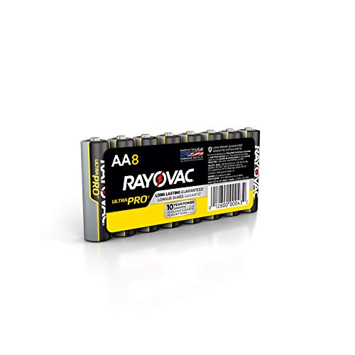 Rayovac Ultra Pro Alkaline AA Batteries, 8 Pack