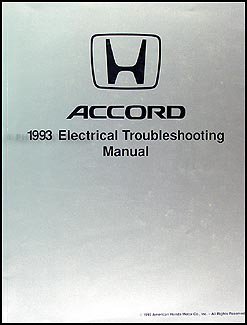 1993 Honda Accord Electrical Troubleshooting Manual Original