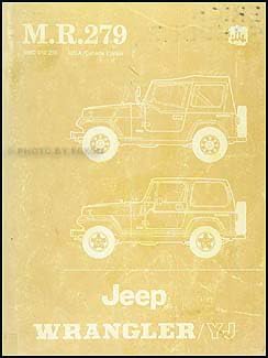 1986-1987 Jeep Wrangler/YJ Repair Shop Manual Original