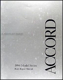 1994 Honda Accord Body Repair Shop Manual Original