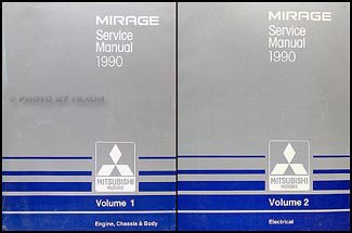 1990 Mitsubishi Mirage Repair Shop Manual Set Original