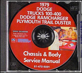 1979 CD Dodge 150-450 Pickup Truck Ramcharger Trail Duster Repair Shop Manual