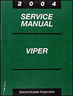 2004 Dodge Viper Repair Shop Manual Original