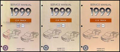 1999 Silverado & Sierra Repair Shop Manual Original 3 Volume Set