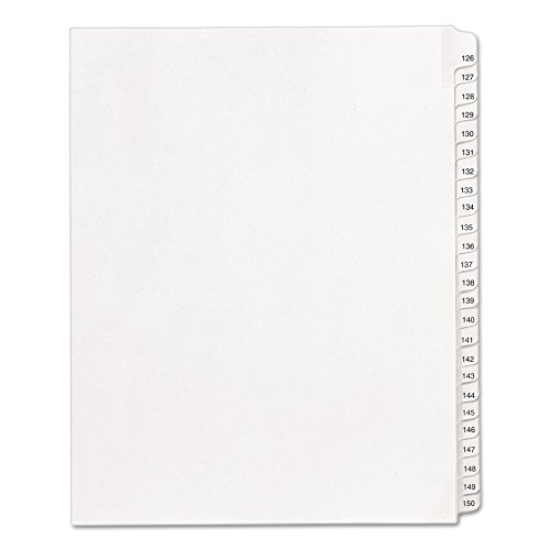 Book Cover Avery Legal Dividers, Allstate Collated Sets, Letter Size, Side Tab, 126-150 Tab Set (01706)