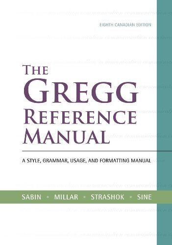 The Gregg Reference Manual 8th EDITION
