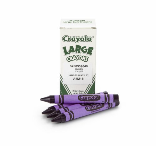 Book Cover Crayola Large Crayons, Purple, Art Tools for Kids, 12 Count