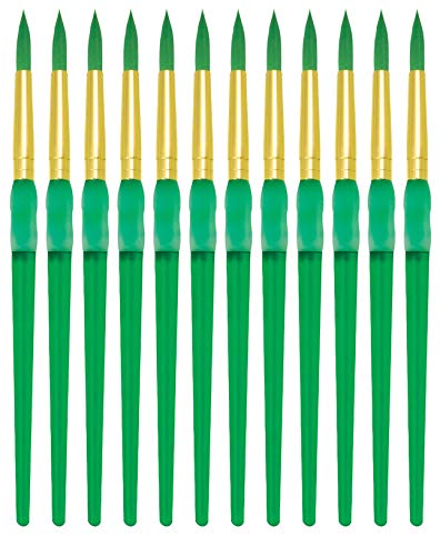 Book Cover Royal Brush Big Kids Choice Paint Brush, Round, Size 8, Pack of 12 - 1300673