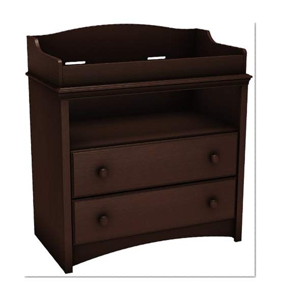 South Shore 2-Drawer Changing Table with Open Storage, Espresso