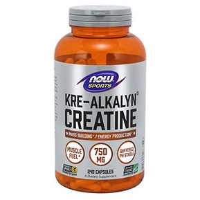 NOW® Kre-Alkalyn® Creatine, 750 mg, 240 Capsules