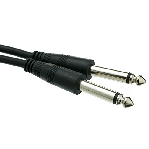 CableWholesale 1/4 Inch Mono Patch Cable, 6 feet 1/4" Mono Male to 1/4" Mono Male Cord for Electric Instruments (Guitar, Keyboard, Amplifier, Speakers, Synthesizers)