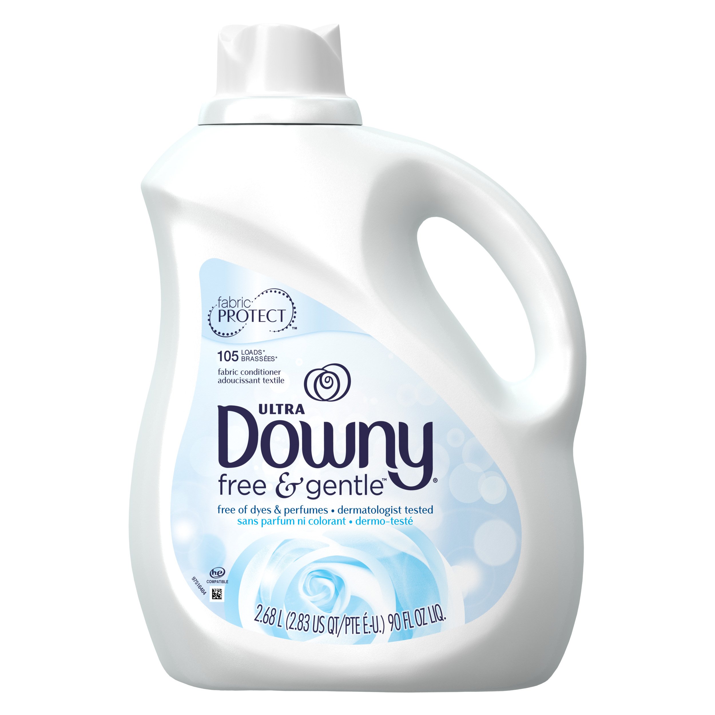 Book Cover Downy Ultra Fabric Softener Free and Sensitive Liquid 105 Loads, 90-Ounce 90 Fl Oz (Pack of 1)