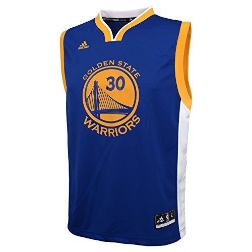 Book Cover NBA Youth 8-20 Golden State Warriors Curry Replica Road Jersey-Blue-M(10-12)