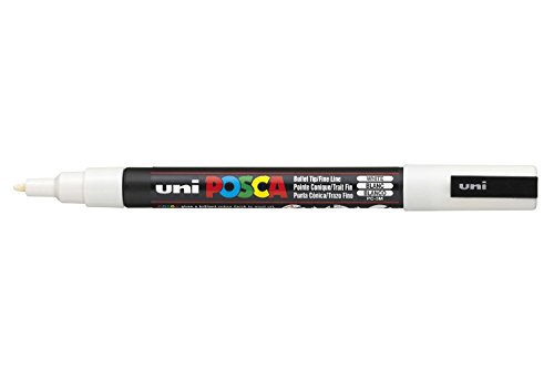 UNI-BALL Marqueur Pte conique fine POSCA PC3M 0,9 - 1,3mm Blanc