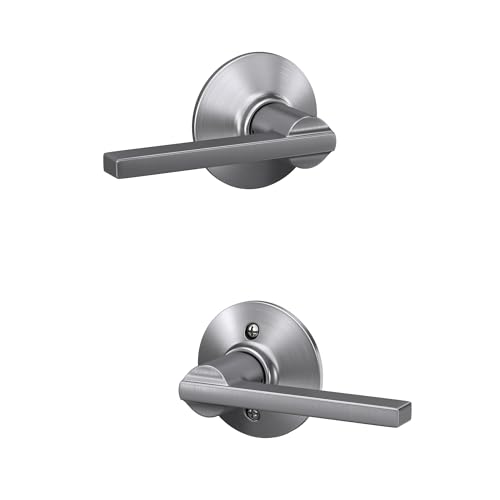 Schlage F10 LAT 626 Latitude Passage Lever, Satin Chrome